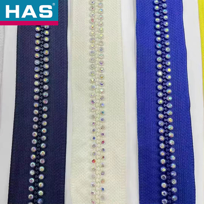 Garment Diamond Zipper Eco Friendly Fashionable For Any Occasion