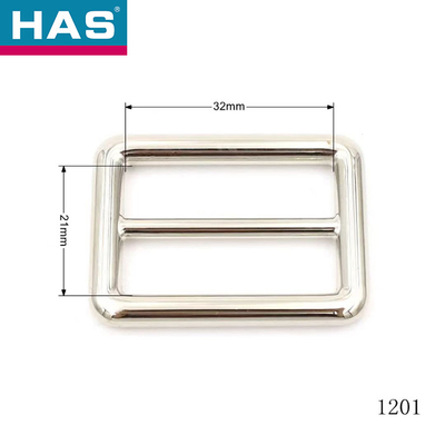 Handbag Accessories Round Metal Slide Adjuster 32 MM Nickel Metal Tri Glide Buckle for Bags