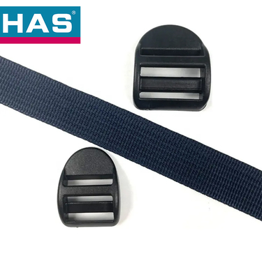 20mm / 25mm Black Plastic Ladder Lock Buckle Strap Adjuster For Webbing Gear