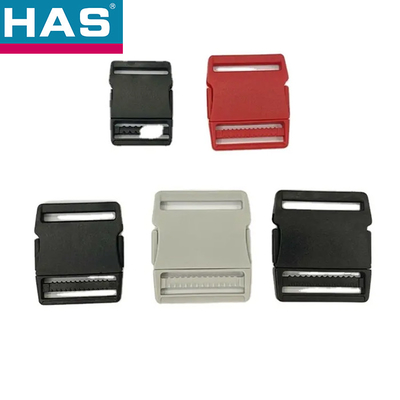 White Dual Adjustable Plastic Quick Release Side Buckles For Shoes Backpacks