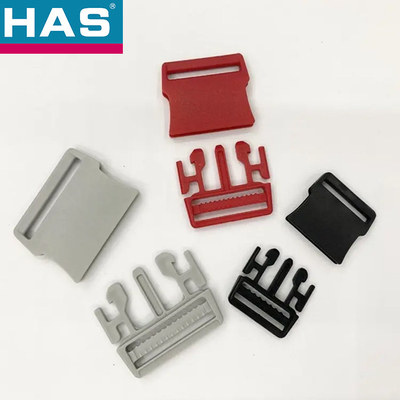 White Dual Adjustable Plastic Quick Release Side Buckles For Shoes Backpacks