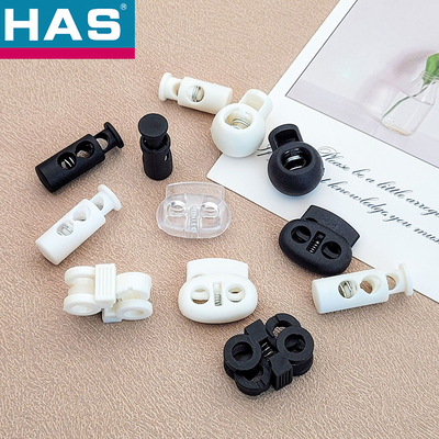 Black Plastic Pig Nose Cord Lock Adjustable Stopper For Elastic Ropes