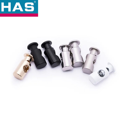 Custom Fastener Cord Locks Single / Double Hole Toggle End Stoppers For Drawstrings