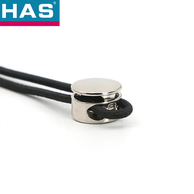 Custom Logo Metal Cord Lock 2 Hole Drawstring Stopper For Bags Clothing