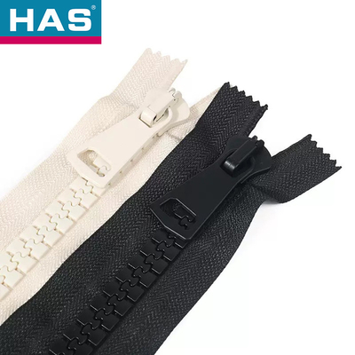 #10 Normal Teeth / Corn Teeth Plastic Zippers For Garments Durable Function