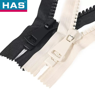 #10 Normal Teeth / Corn Teeth Plastic Zippers For Garments Durable Function