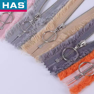 HAS #5 Bulky Yarn Zippers With Keyring Pulls For Handmade Crafts