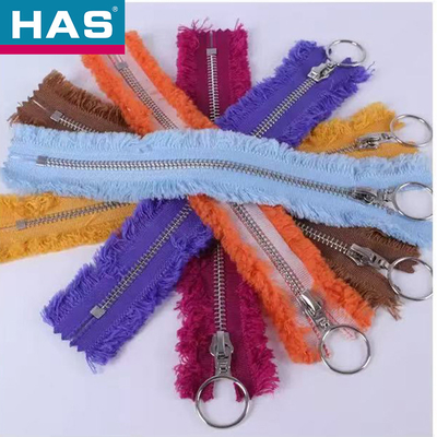 HAS #5 Bulky Yarn Zippers With Keyring Pulls For Handmade Crafts