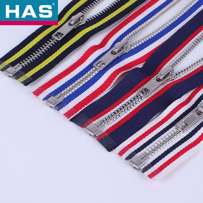 HAS #5 Striped Zippers For Fashion Accessories Apparel