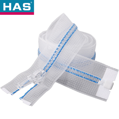 HAS #5 Transparent Plastic Slider Zippers For Apparel Or Bags