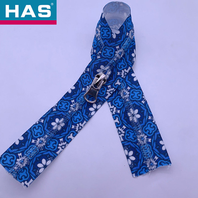 HAS #5 Fashionable Floral Patterned Zippers With Metal Sliders For Clothing