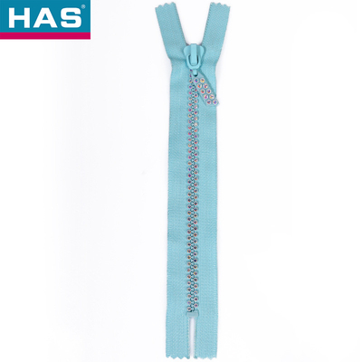 Versatile Diamond Teeth Zipper For Clothing Decoration Closed Tail Design