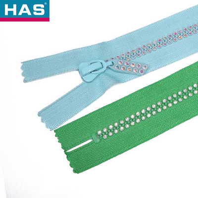 Versatile Diamond Teeth Zipper For Clothing Decoration Closed Tail Design