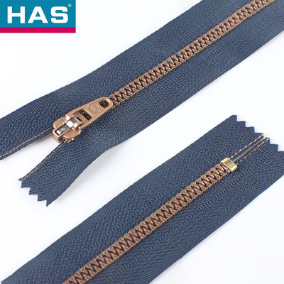 Lightweight 3 Plastic Slider Zipper For Garments Or Jeans Copper Imitation Design