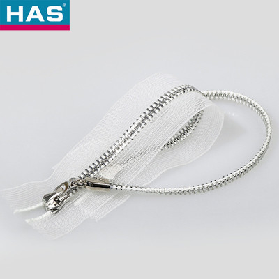 Brass Material Y-shaped Double Closed Tail Metal Zipper Lock For Bags
