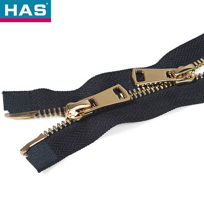 Y-Tooth Double Headed Lock Metal Zipper For Clothing Luggage 5 Durable Stylish