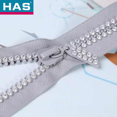 #3 #5 #10 Diamond Zipper Rhinestones Zipper Fashion Open-End Colorful Resin Zipper