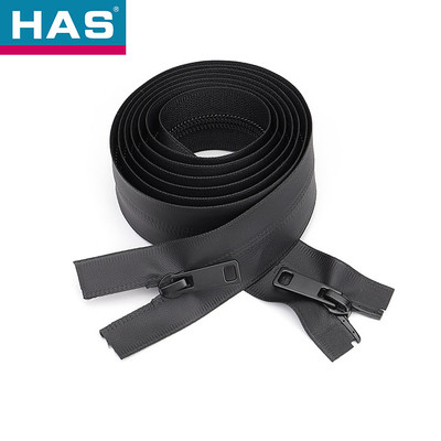 #8 #10 Black Nylon Waterproof Zipper Water Resistant Zipper For Waterproof Clothing