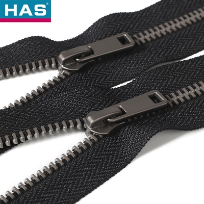 #5 Gunmetal Yellow Brass Y-Shaped Teeth Closed End Metal Zipper for Garment
