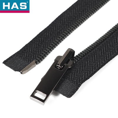 Customizable Puller Type 5 Metal Double-Point Teeth And Bright Gun Copper End Zipper For Clothing