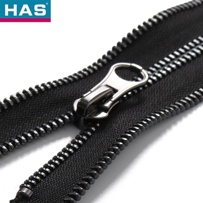 Garment Zipper Four-Sided Teeth Zipper for Clothing in Copper Metal