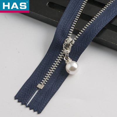 Garment Or Bags Fashionable Zippers High Gloss Pearl Drawstring Pendants