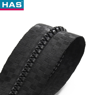 #5 Resin Zipper with Close-end and Black Plastic Strip For suitcase