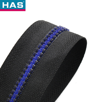 #5 Resin Close-end Zipper with Black Plastic Rubber Teeth For Coat