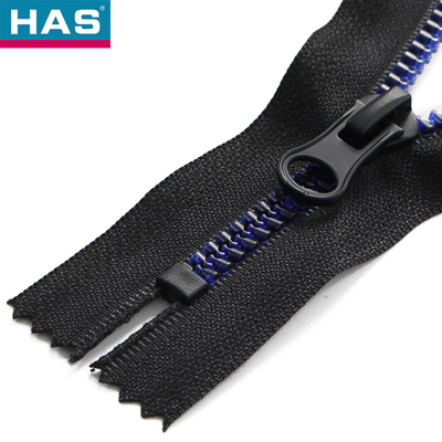 #5 Resin Close-end Zipper with Black Plastic Rubber Teeth For Coat