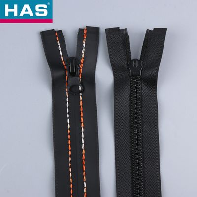 #5 Waterproof Zipper with Open-end and Double stripe double color thread zipper for apparel