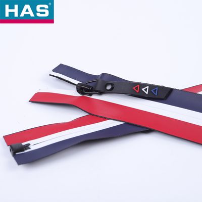#5 Waterproof Zipper with Open-end and Color strip film for Garment or Luggage