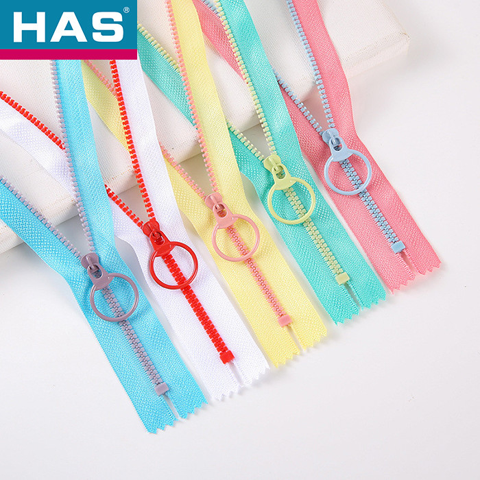 Open End Plastic Zippers Smooth Coloured Zippers Nickel Free