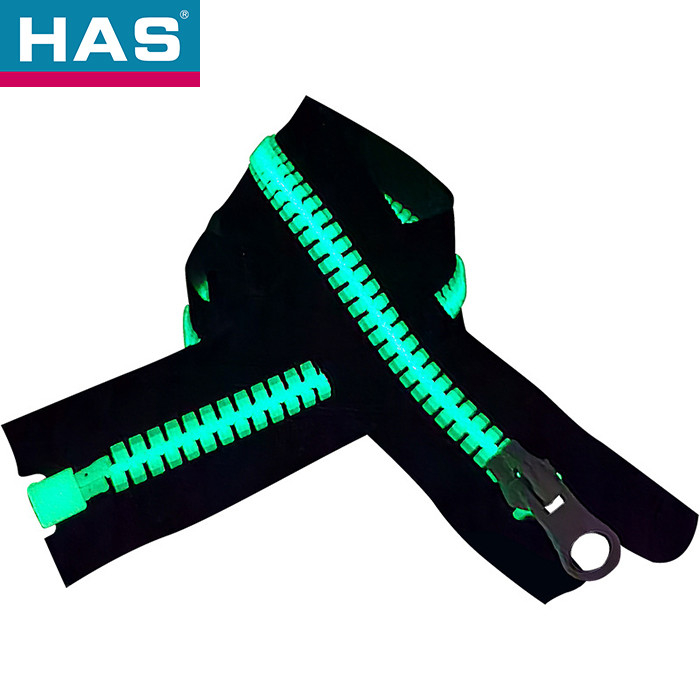 Luminous Plastic Zippers Two Way Separating Jacket Zipper New Design