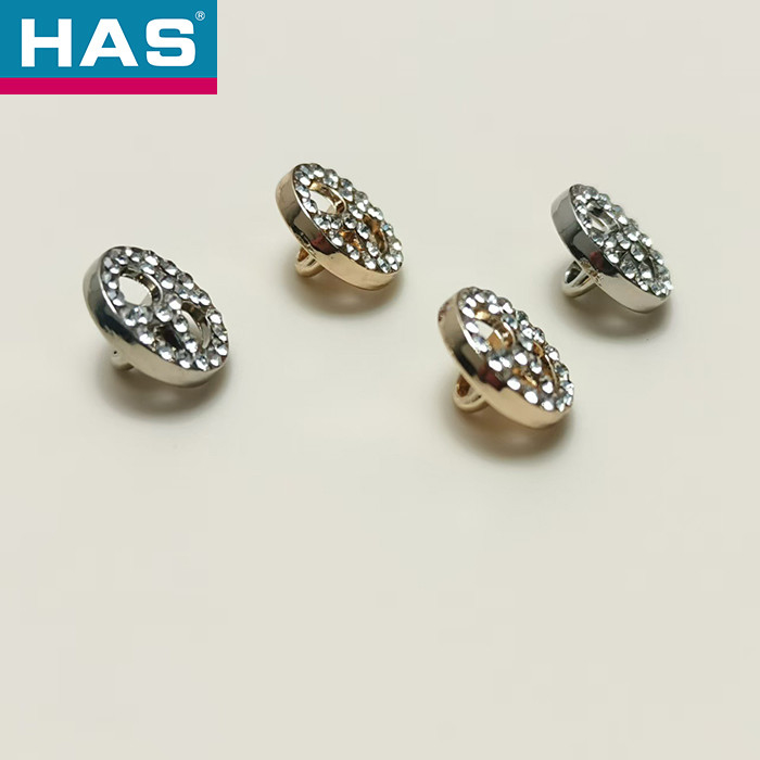 Circular Diamond Buttons 11mm Custom Metal Buttons For Shirts