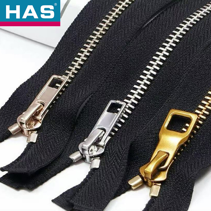 #3 Steel Zippers Customizable 2 Way Closed End Zipper Durable