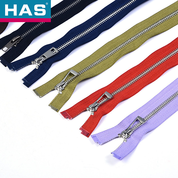 Brass Metal Zipper #10 #12 Auto Lock Zipper With Customizable Puller Type