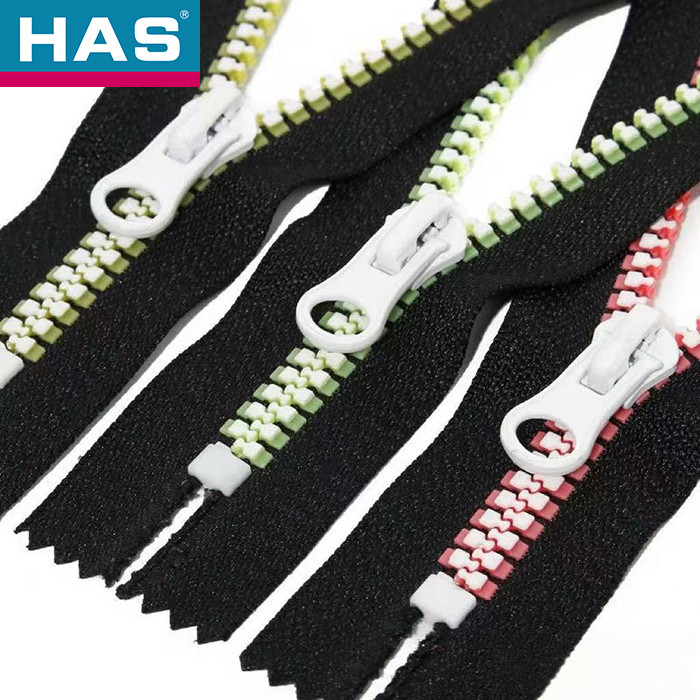 #10 Plastic Zippers Lightweight Black Invisible Zipper Two way