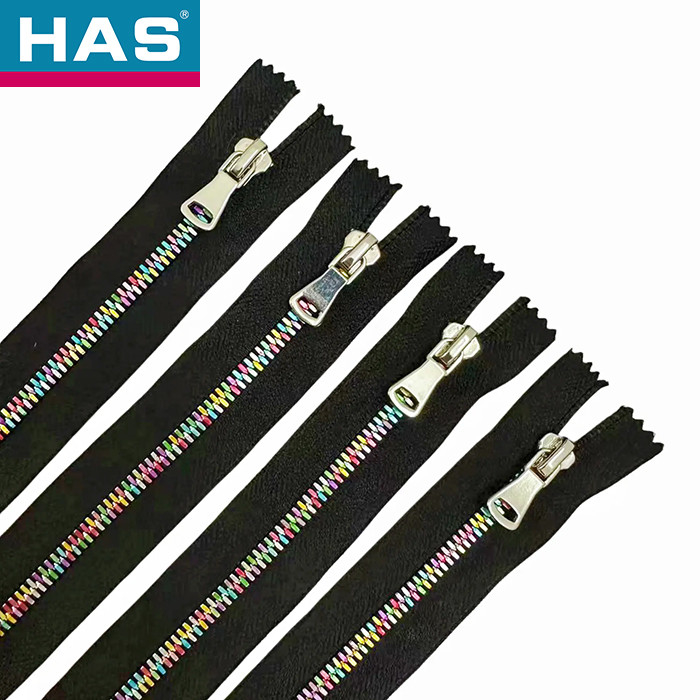 Colorful Gradient Metal Y - Teeth Closed End Zippers For Clothing Luggage Handbags