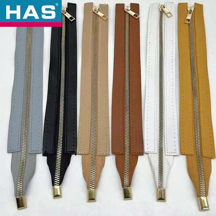 Braided Bag Zipper Accessories Handmade Bag DIY Zipper PU Metal Tooth Zipper