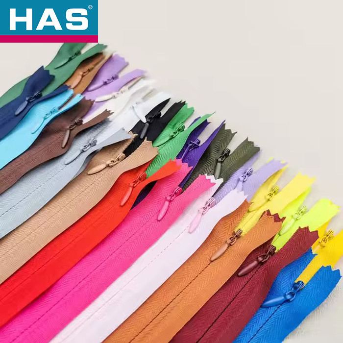 Semi Auto Lock 3# Nylon Coil Zipper Cycling Pocket Zipper Close End Nylon Sport