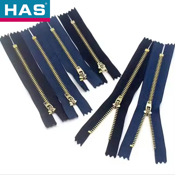 Clothes Accessories 5# Double Polished Gold Close End Metal Zipper