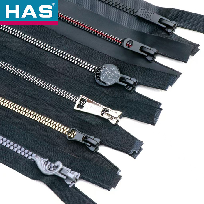 Fashionable Personalized Clothing Bag Zipper With Customized Logo And Color Invisible Resin Glue Teeth Electroplated Teeth