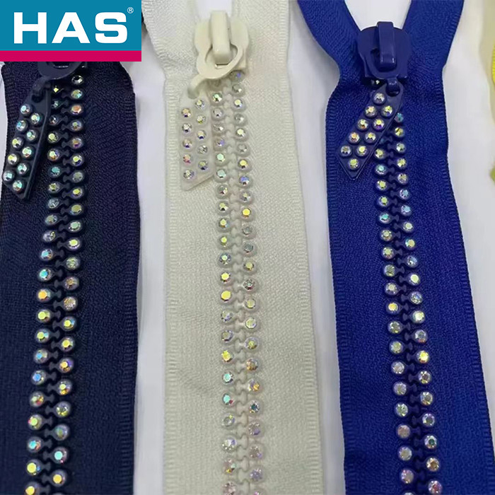 Garment Diamond Zipper Eco Friendly Fashionable For Any Occasion