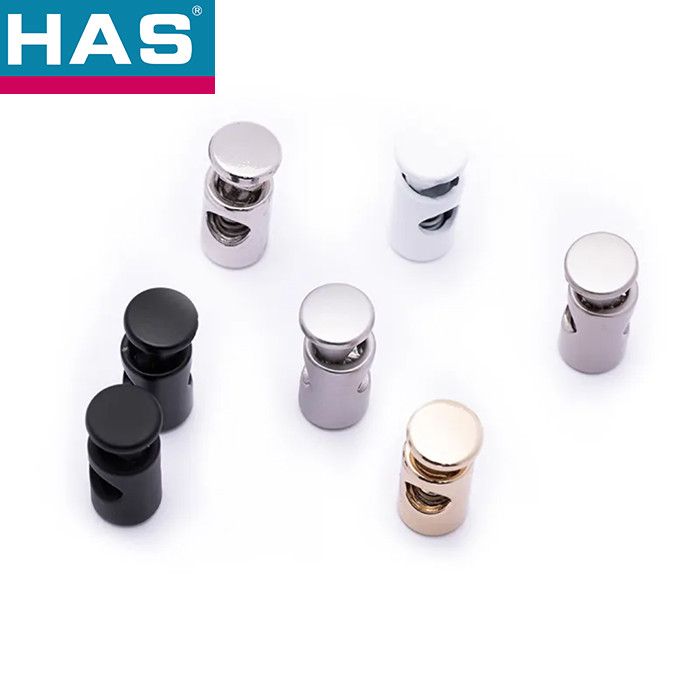 Custom Fastener Cord Locks Single / Double Hole Toggle End Stoppers For Drawstrings