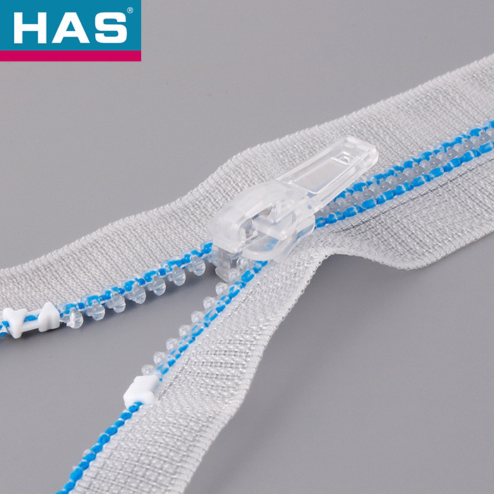 HAS #5 Transparent Plastic Slider Zippers For Apparel Or Bags