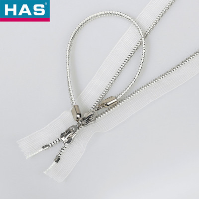Brass Material Y-shaped Double Closed Tail Metal Zipper Lock For Bags