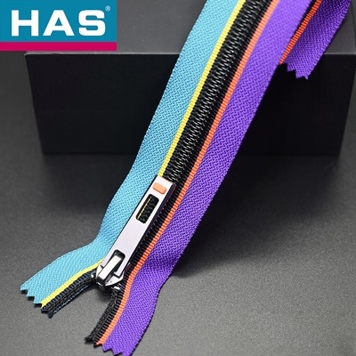 #3 #5 Multi-color Woven Nylon Zipper Open-end for Garment or Luggage
