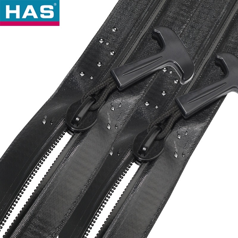 #8 Waterproof Black Nylon Double Ended Zipper In Garment Or Bags