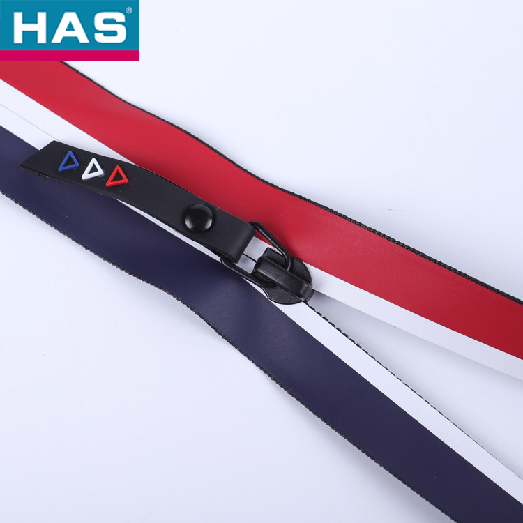 #5 Waterproof Zipper with Open-end and Color strip film for Garment or Luggage