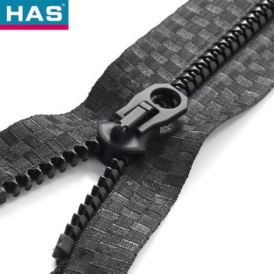 #5 Harz Reißverschluss mit Schließband und schwarzem Plastikstreifen für den Koffer